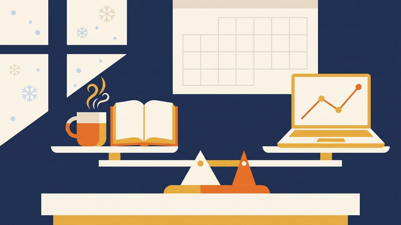 Étudiant de prépa organisant son TIPE pendant les vacances de décembre, avec un planning de 14 jours entre révisions et MCOT